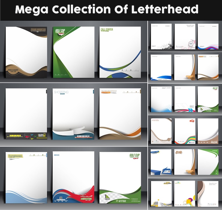 Vektör bundle of  business style corporate identity letterhead template