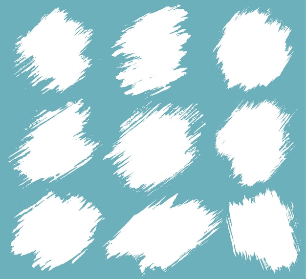 Bundle of ink brush vector frame