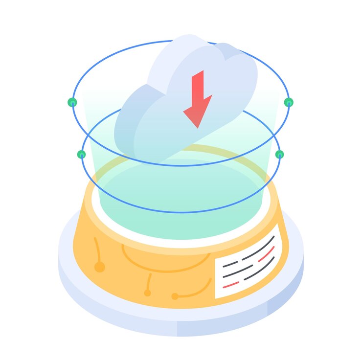 Vektor bundle of server storage isometric icons