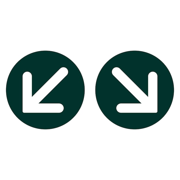 bundle set of sign rectangle round arrow for entrance and exit
