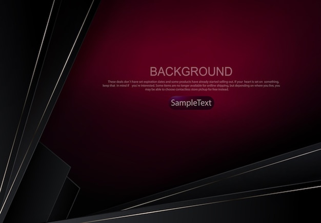 Burgundy geometric background with a gradient oblique dark gray curtains with thin shiny edging