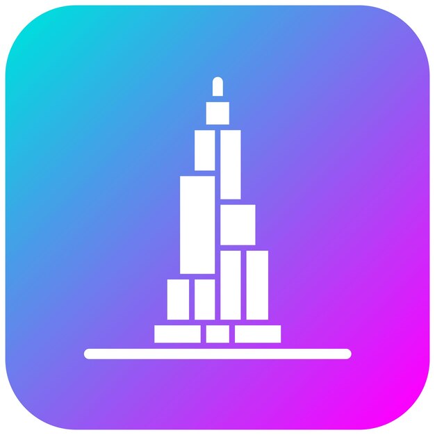 Burj Khalifa vector icon Can be used for Landmarks iconset