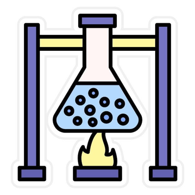 burning flask icon vector image can be used for research and science