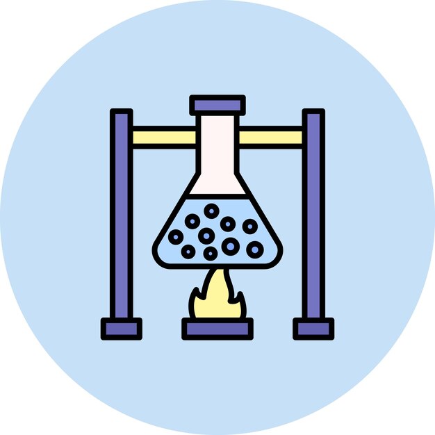 burning flask icon vector image can be used for research and science