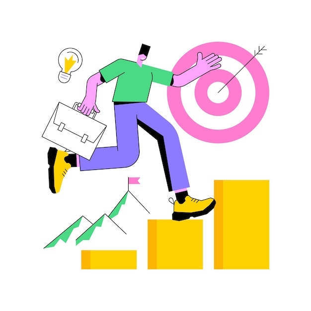 Business ambition abstract concept vector illustration