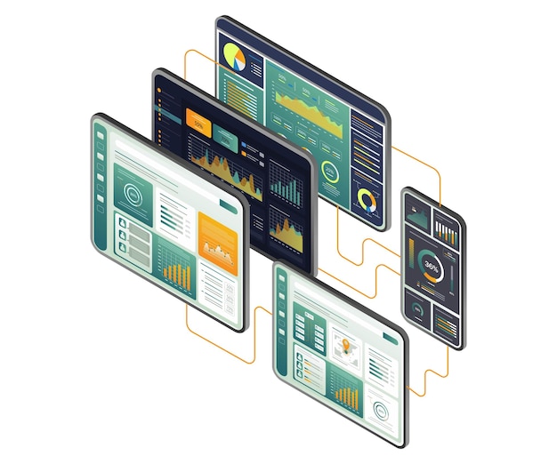 Business analysis data dashboard network
