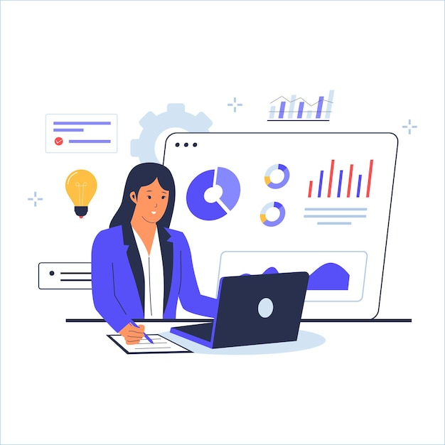 Business analyst concept illustration