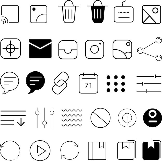 Business and corporate symbol flat icons set