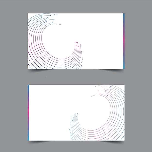 Business Card Template Arrows Circles Isolated Background