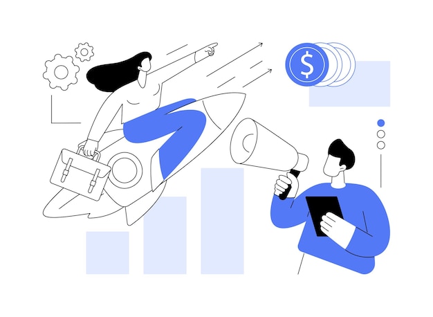 business coaching abstract concept vector illustration