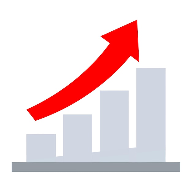 Business Concept Featuring Financial Growth Chart Vector Style Illustration Design