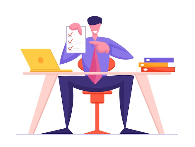 Business Contract Signing Concept Business Man Holding Finance or Law Paper Document