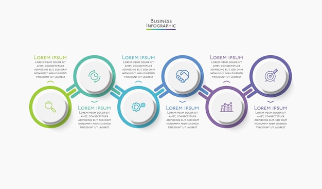 business data visualization timeline infographic icons designed for abstract background template