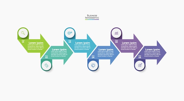Business data visualization timeline infographic icons designed for abstract background template