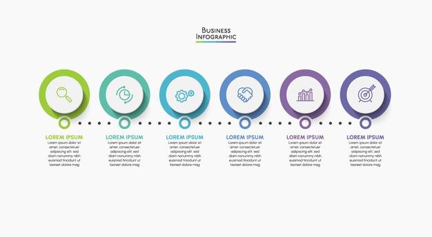 business data visualization timeline infographic icons designed for abstract background template