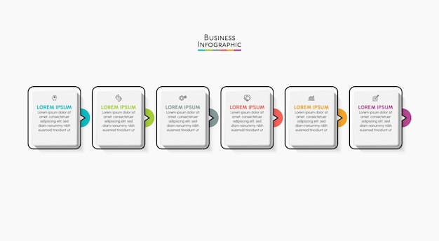 business data visualization timeline infographic icons designed for abstract background template