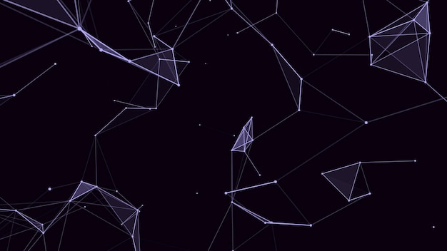 business futuristic backdrop network connection structure cyberspace with moving particles
