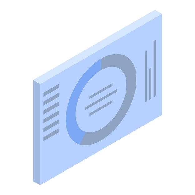Business graph icon Isometric of business graph vector icon for web design isolated on white background
