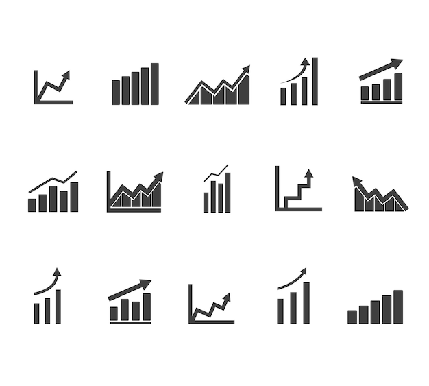 Business graph Icon Vector logo eps illustration