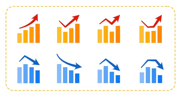 Business Growth Graph Icon Illustration