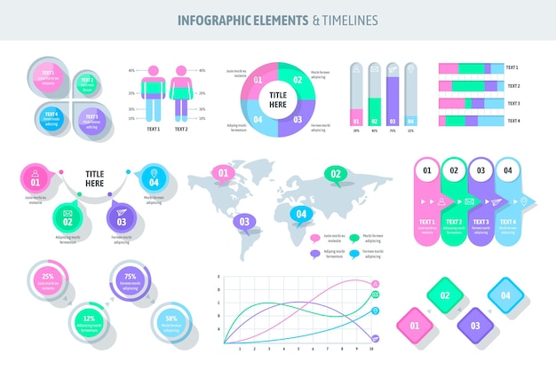 Business infographic elements set