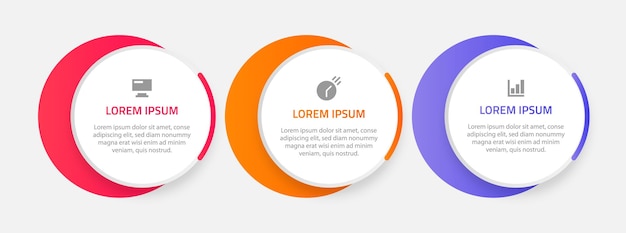 Business Infographic template design vector with 3 step or options
