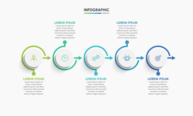 Business infographic timeline icons designed for abstract background template
