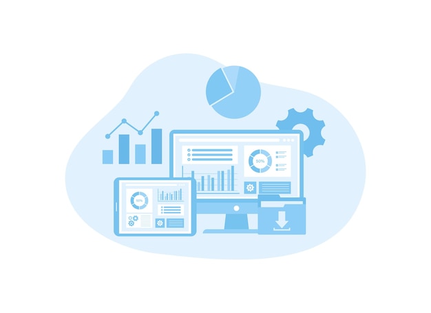 Business infographic trending concept flat illustration