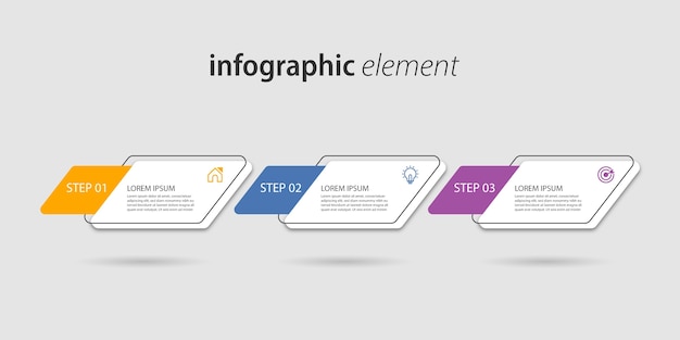 Business infographic with three options