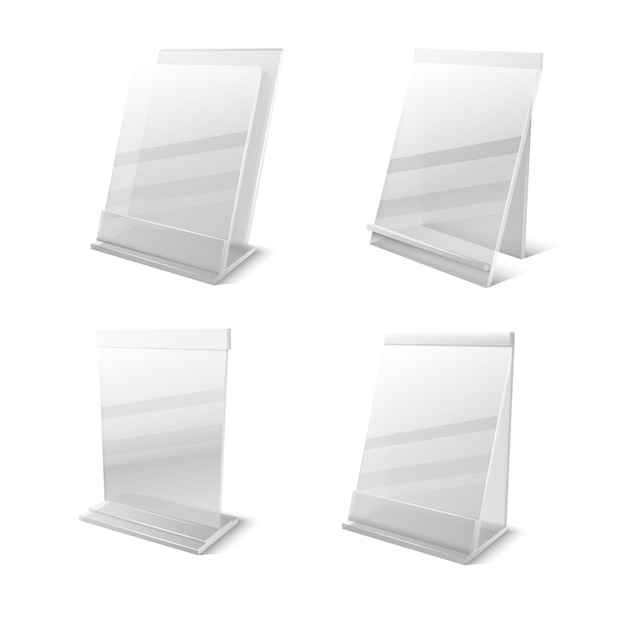 Business information transparent plexiglass empty holders 