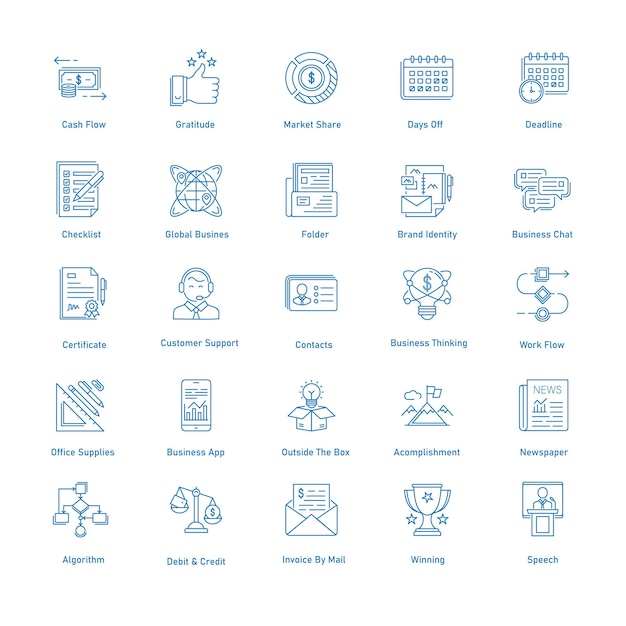 Business Investment Strategy Vector Icon Design Pack