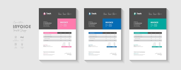 Business Invoice Template Design