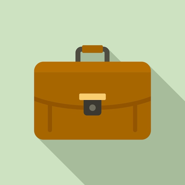 Business leather bag icon Flat illustration of business leather bag vector icon for web design