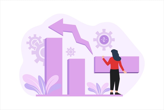 Business Management Flat Design Illustration