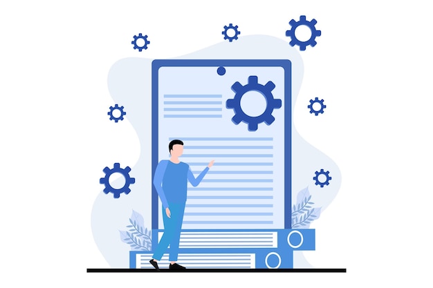 Business Management Flat Design Illustration