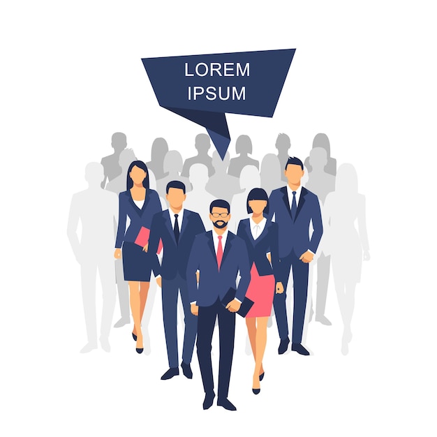 Business men and women silhouette team business people group hold document folders