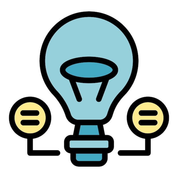Business new idea icon outline vector Work escape Businessman cage color flat
