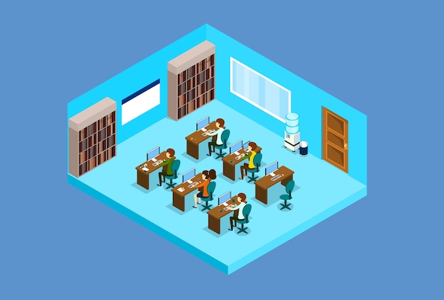Business People Group Work On Computer Office