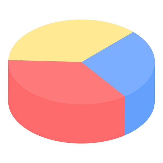 business pie chart icon isometric of business pie chart vector icon for web design isolated on white background