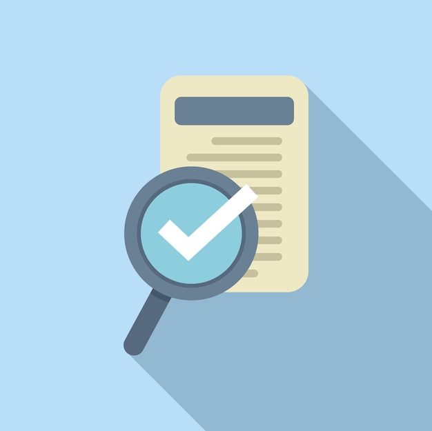 Business policy search icon flat vector Control legal regulation