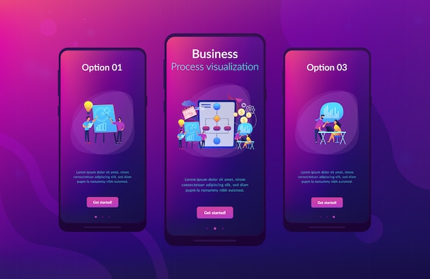 Business process management app interface template