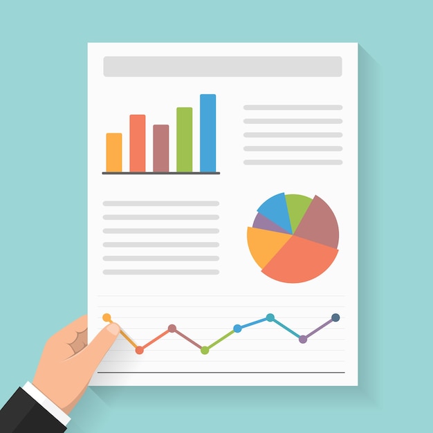 business report with graphs