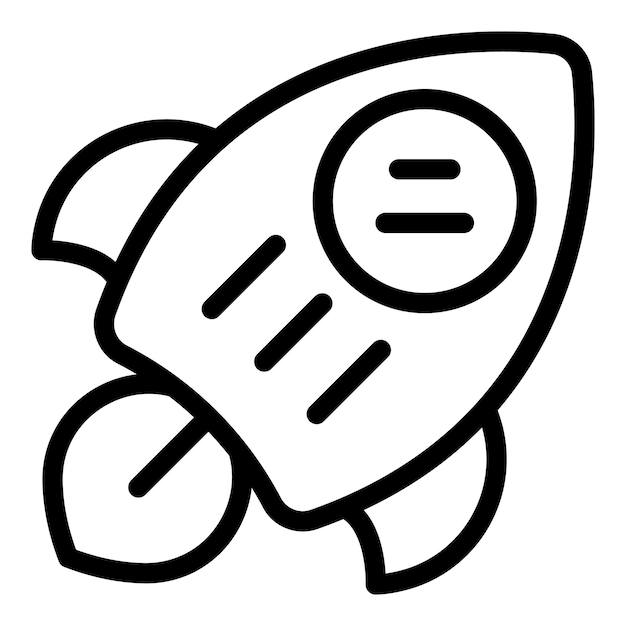 Business rocket startup icon outline vector Integrity start Making vision law