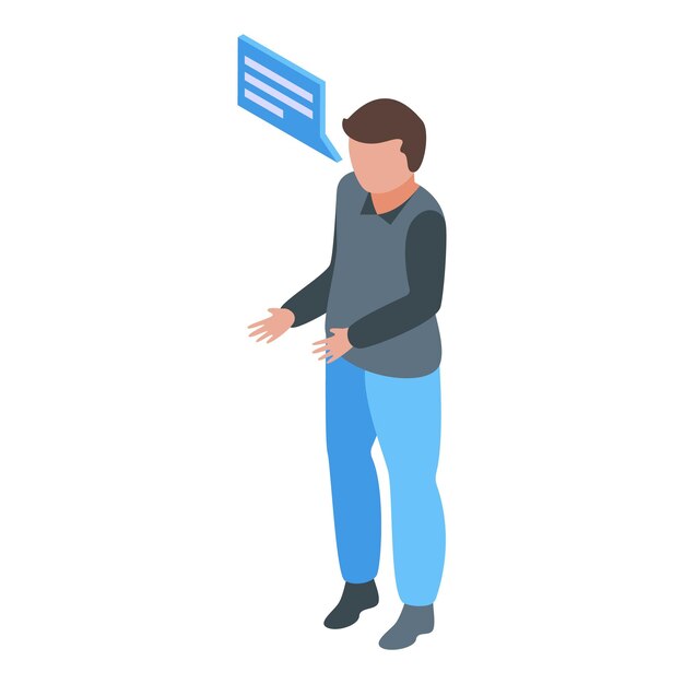 Business school boy icon isometric vector Student character Home child