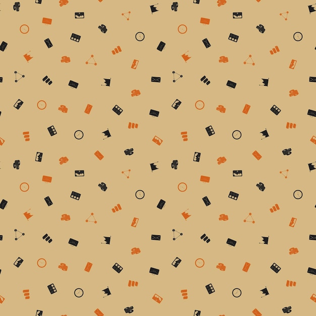 Business seamless vector pattern Background with thin line icons for presentation backdrop