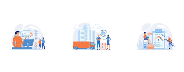 Business strategy and budget planning, Urban cargo trucking, goods transportation business,