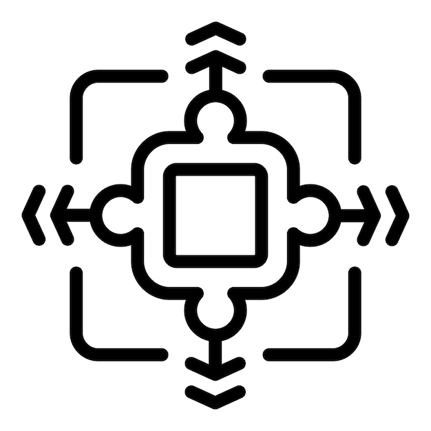 Business target icon outline vector Top point Key list