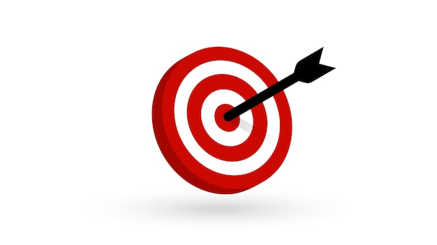 Business Target with Arrow Hitting Center for Marketing Strategy