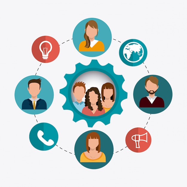 business teamwork design.