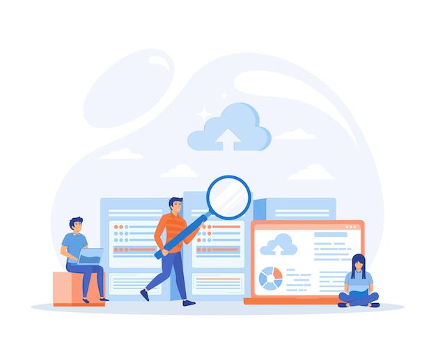 business technology cloud computing service concept